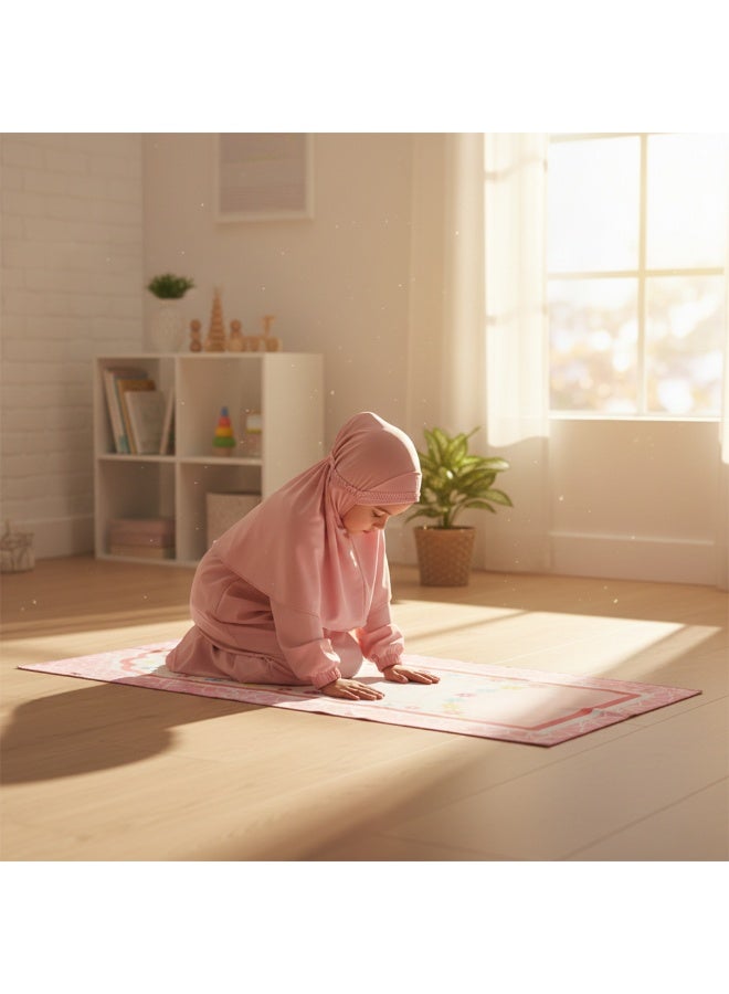 epicarma 4-in-1 Kids Prayer Mat Set with Resettable 5-Digit LCD Electronic Finger Tally Counter, Islamic Zikr Camera & Tasbih Prayer Beads – Prayer Mat for Kids Learning the Salah, 60×100cm - Image 2